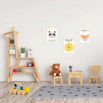 Edition Seidel 3er Set Kinderzimmer Poster Babyzimmer DIN A4 ohne Bilderrahmen. Kinderposter Kunstdruck Bild Wandbilder Dekoration Mädchen Junge (Set 3) - 4