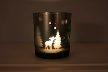 khevga Windlicht Weihnachten aus Glas im 3er Set - 8