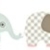 lovely label Bordüre selbstklebend Elefanten Taupe/Mint/Nude - Wandbordüre Kinderzimmer/Babyzimmer mit Elefanten - Wandtattoo Schlafzimmer Mädchen & Junge – Wanddeko Baby/Kinder - 3
