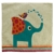 Luxbon 3 Stück Cartoon Elefant Katze Giraffe Muster Kissenbezug Lendenkissen Wurfkissenbezug Hause Auto Cafe Kindertag Deko 18 x 18 '' - 5