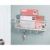mDesign praktische Briefablage mit Korb für Flur und Küche – kompaktes Schlüsselboard mit 1 Fach für Post und 5 Haken – wandmontiertes Schlüsselbrett aus Metall – hellgrau - 2