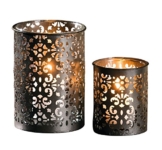 Metall-Windlicht Paisley", 2er Set - 1