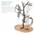 Navaris Schmuckbaum aus Holz und Metall - Schmuckständer für Ketten Ohrringe Ringe - Deko Schmuck Aufbewahrung - Ständer in Schwarz Hellbraun - 3