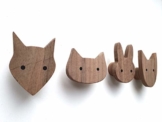 PLT Wandhaken für Kinder aus Holz, Tiere, Kinderzimmer, Fuchs, Hase, Hund, Katze, Deko, Kleiderhaken, Garderobenhaken, Garderobe, Scandi-Style, Geschenkidee - 1