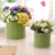 Set von 2 pistazie grün Keramik Hobnail Strukturierte Pflanzgefäße, Vintage Blumentöpfe - 5