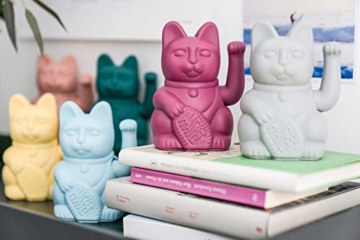 Donkey Products - Lucky Cat Pink - pinke Winkekatze | Japanische Deko-Katze in stylischem matt-Farbton 15cm hoch - 5