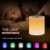 LED Nachttischlampe, Amouhom Dimmbar Atmosphäre Tischlampe für Schlafzimmer Wohnzimmer, 16 Farben Tragbare Nachtlicht mit 2800K-3100K Warmes Weißes Licht und Farbwechsel - 3