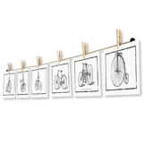 LeTOMA - Fotoseil 80 cm mit 7 Klammern inklusive patentierter Seilhalter ideal um Fotos und Postkarten schnell aufzuhängen - Fotoleine aus hochwertigem Naturhanf - Handmade in Germany - 1