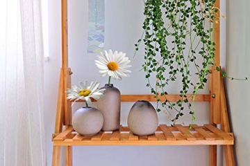 T4U Keramik Blumenvasen Klein für Einzelblüten, Japanischer Stil Dekovasen 3er-Set - 6
