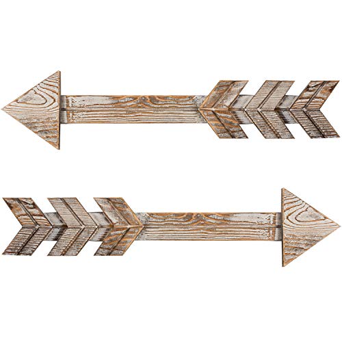 TIMEYARD Pfeil Decor, Set 2 Pfeilen, rustikale Holz Pfeil Schild – Deko