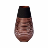 Villeroy & Boch Manufacture Swirl Vase Soliflor, 18 cm, Kristallglas, Schwarz/Bronze - 1