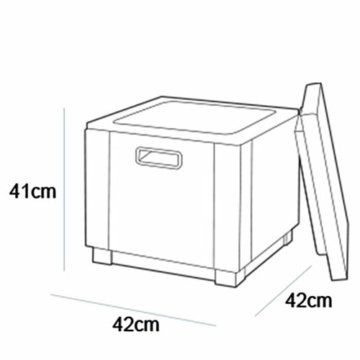 Allibert Beistelltisch/Kühlbox Ice Cube 40 Liter, graphit - 2