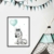 artpin® Poster Kinderzimmer Deko - Bilder Babyzimmer Mint Grau für Junge Mädchen - Safari Dschungel Tierposter Luftballon P63 - 5