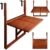 Deuba Balkonhängetisch Klappbar FSC®-zertifiziertes Akazienholz Hängend 64 x 45 cm Balkontisch Hängetisch Balkon Geländer - 4