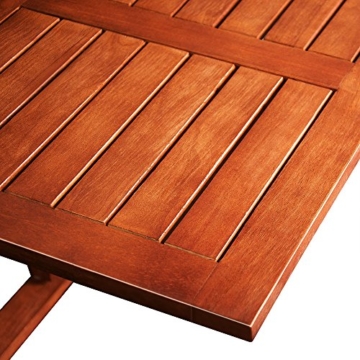 Deuba Balkonhängetisch Klappbar FSC®-zertifiziertes Akazienholz Hängend 64 x 45 cm Balkontisch Hängetisch Balkon Geländer - 6