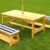 KidKraft 106 Gartentischset mit Bank, Kissen und Sonnenschirm Gartenmöbel für Kinder-Streifenmuster, Naturfarben - 2