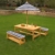 KidKraft 106 Gartentischset mit Bank, Kissen und Sonnenschirm Gartenmöbel für Kinder-Streifenmuster, Naturfarben - 5