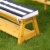 KidKraft 106 Gartentischset mit Bank, Kissen und Sonnenschirm Gartenmöbel für Kinder-Streifenmuster, Naturfarben - 6