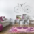 Kinderteppich Mädchen Kinderzimmer Blumen Design komplett umkettelt strapazierfähig pflegeleicht – hellrosa 80 x 150 cm - 2