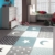 Kinderteppich Teppich Kinderzimmer Babyteppich Stern Mond in Blau Türkis Grau Creme Größe 120x170 cm - 1
