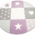 Kinderteppich Teppich Kinderzimmer mit Stern Herz in Lila Grau Creme Größe 140x200 cm - 4