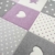 Kinderteppich Teppich Kinderzimmer mit Stern Herz in Lila Grau Creme Größe 140x200 cm - 5