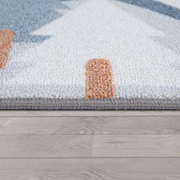 Paco Home Kinder-Teppich, Spiel-Teppich Für Kinderzimmer Straßen-Motiv Mit Tieren Creme, Grösse:80x150 cm - 3