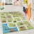 Paco Home Kinderteppich Spielteppich City Hafen Straßenteppich Stadt Straße Grau Grün, Grösse:160x220 cm - 1