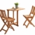 SAM 3-TLG. Balkongruppe Alessio, 1x Tisch 70x45 cm + 2X Klappstuhl, Balkon-Set aus Akazien-Holz, FSC® 100% Zertifiziert - 1