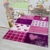 SANAT Teppich Kinderzimmer - Lila/Rosa Kinderteppich für Mädchen und Jungen Öko-Tex 100 Zertifiziert, Größe: 80x150cm - 1