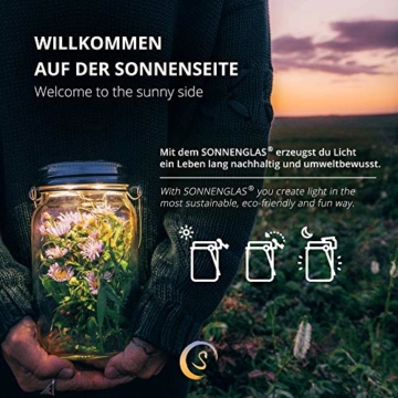 SONNENGLAS Classic 1000ml | Original Solarlampe/Solar-Laterne im Einmachglas aus Südafrika (inkl. USB) | warmweiß | Fair Trade | Bekannt aus Pro7 Galileo - 5