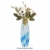 Vase | Blumenvase | Relief-Dekor 3 | 21 cm hoch | silbergrau - 5