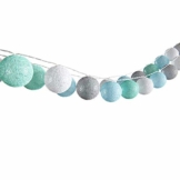 VICCO Lichterkette Cotton Balls Girlande verschiedene Farbvarianten erhältlich 310 cm - 1