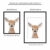 Frechdax® 3er-Set Bilder Kinderzimmer Deko Junge Mädchen - DIN A4 Poster Tiere - Wandbilder - Porträt | Waldtiere Safari Afrika Tiere Porträt (3er Set Bär, REH, Eichhörnchen) - 4