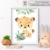 LALELU-Prints | A4 Bilder Kinderzimmer Deko Mädchen Junge | Zauberhafte Dschungel-Tiere | Poster Babyzimmer | 6er Set Kinderbilder (DIN A4 ohne Rahmen) - 2