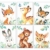 LALELU-Prints | A4 Bilder Kinderzimmer Deko Mädchen Junge | Zauberhafte Wald-Tiere | Poster Babyzimmer | 6er Set Kinderbilder (DIN A4 ohne Rahmen) - 1