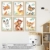 LALELU-Prints | A4 Bilder Kinderzimmer Deko Mädchen Junge | Zauberhafte Wald-Tiere | Poster Babyzimmer | 6er Set Kinderbilder (DIN A4 ohne Rahmen) - 7
