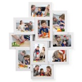 SONGMICS Bilderrahmen Collage für 10 Fotos, je 10 x 15 cm (4" x 6"), aus MDF-Platten, Montage erforderlich, weiß RPF20WT - 1