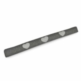 Beautissu Zugluftstopper 100 cm lang Tuuli - 1,1 kg Windstopper als Türvorleger, Haustür Rolle und Kälteschutz Luftstopper - Luftzugstopper Herzen Zugluft Stopper in Anthrazit - 1